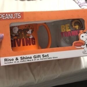 Peanuts mug and glass set